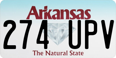 AR license plate 274UPV