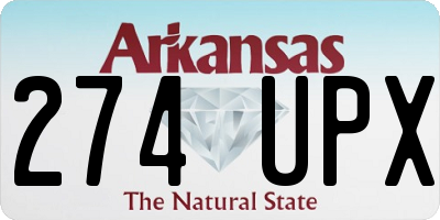 AR license plate 274UPX