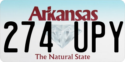 AR license plate 274UPY