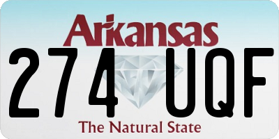 AR license plate 274UQF
