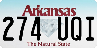 AR license plate 274UQI