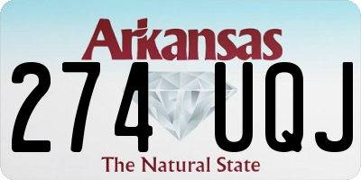 AR license plate 274UQJ