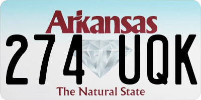 AR license plate 274UQK