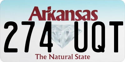 AR license plate 274UQT