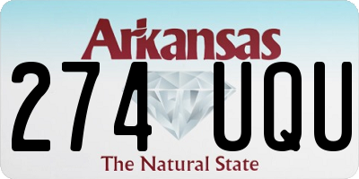 AR license plate 274UQU