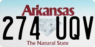 AR license plate 274UQV