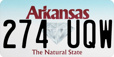 AR license plate 274UQW