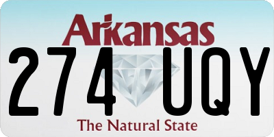 AR license plate 274UQY