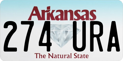 AR license plate 274URA