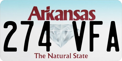 AR license plate 274VFA