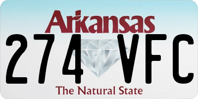 AR license plate 274VFC