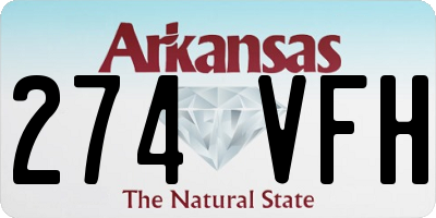 AR license plate 274VFH