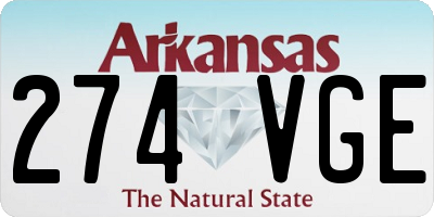 AR license plate 274VGE