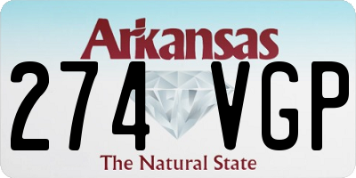 AR license plate 274VGP