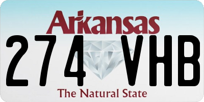 AR license plate 274VHB