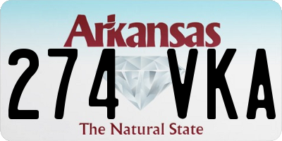 AR license plate 274VKA