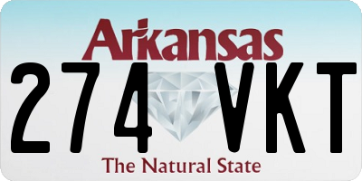 AR license plate 274VKT
