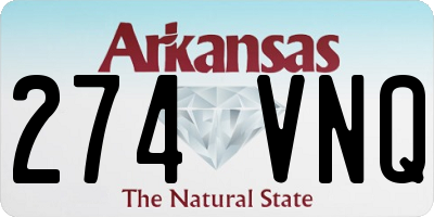 AR license plate 274VNQ