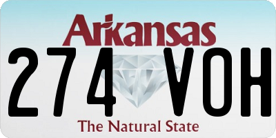 AR license plate 274VOH