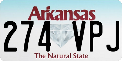 AR license plate 274VPJ