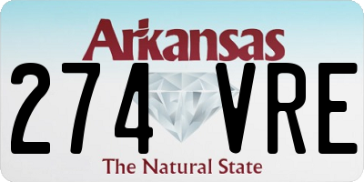 AR license plate 274VRE