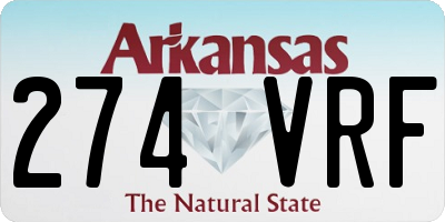 AR license plate 274VRF