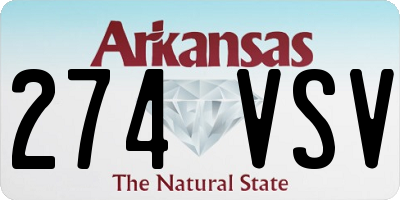 AR license plate 274VSV