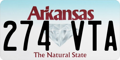 AR license plate 274VTA