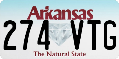 AR license plate 274VTG