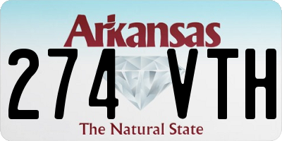 AR license plate 274VTH