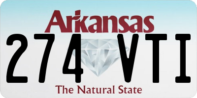 AR license plate 274VTI