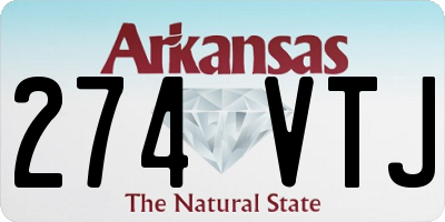AR license plate 274VTJ
