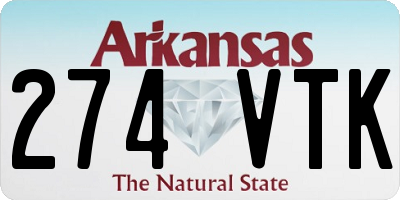 AR license plate 274VTK