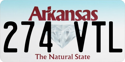 AR license plate 274VTL
