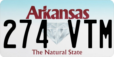 AR license plate 274VTM