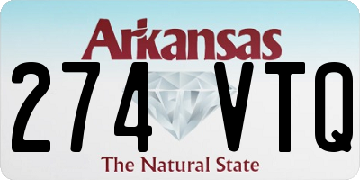 AR license plate 274VTQ