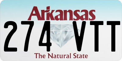 AR license plate 274VTT
