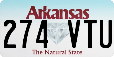 AR license plate 274VTU