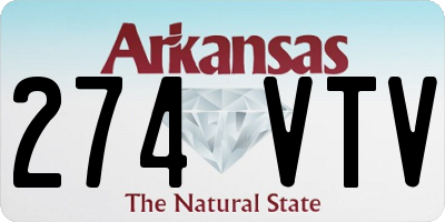 AR license plate 274VTV