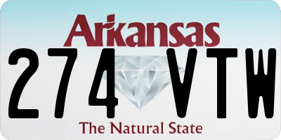 AR license plate 274VTW