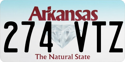 AR license plate 274VTZ