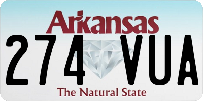 AR license plate 274VUA