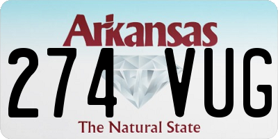 AR license plate 274VUG