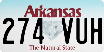 AR license plate 274VUH