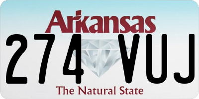 AR license plate 274VUJ