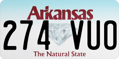 AR license plate 274VUO
