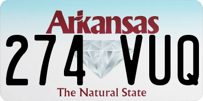 AR license plate 274VUQ