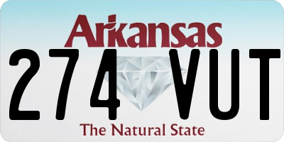 AR license plate 274VUT
