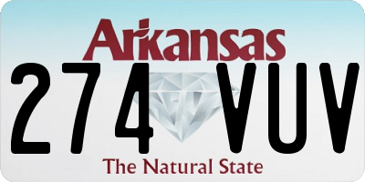AR license plate 274VUV