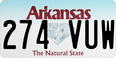 AR license plate 274VUW